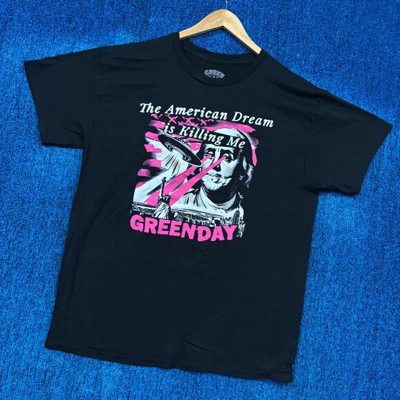 Green Day American Dream is Killing Me Pop Punk Band Tee L - Picture 3 of 4